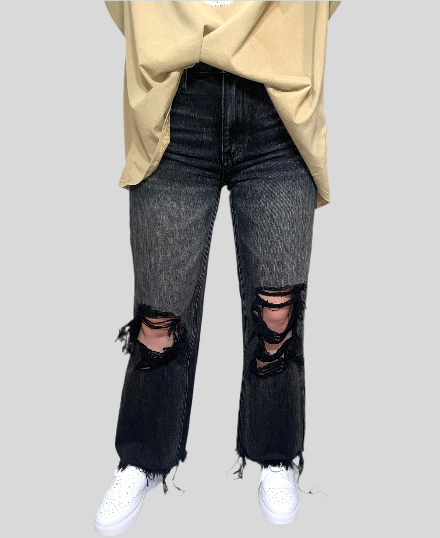 High Rise 90's Vintage Crop Flare Jeans