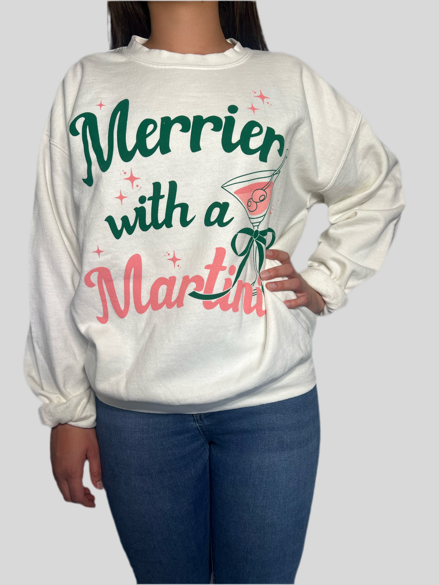 Merrier with a Martini Sweatshirt