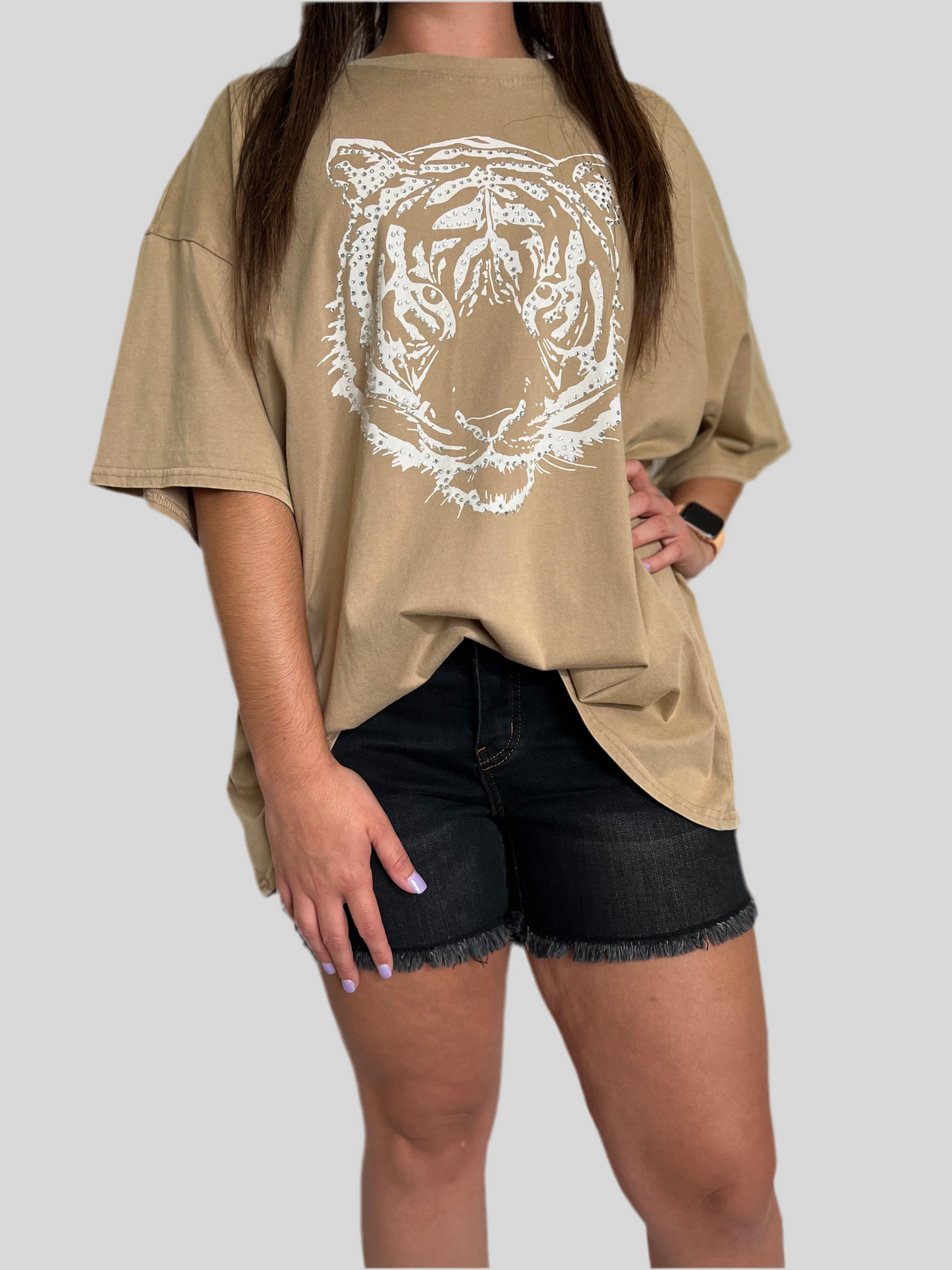 High Waist Tummy Control Fray Hem Shorts