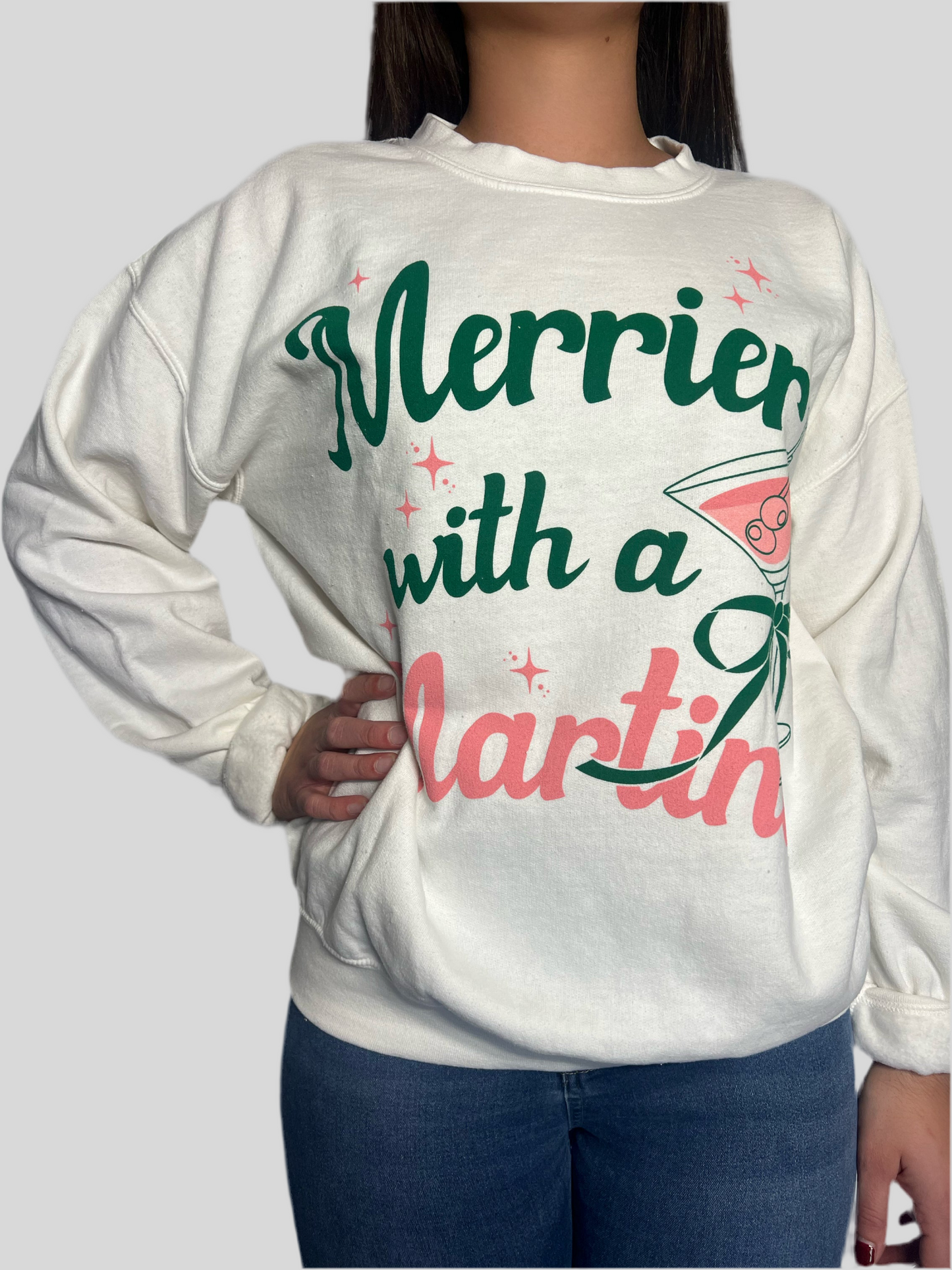 Merrier with a Martini Sweatshirt
