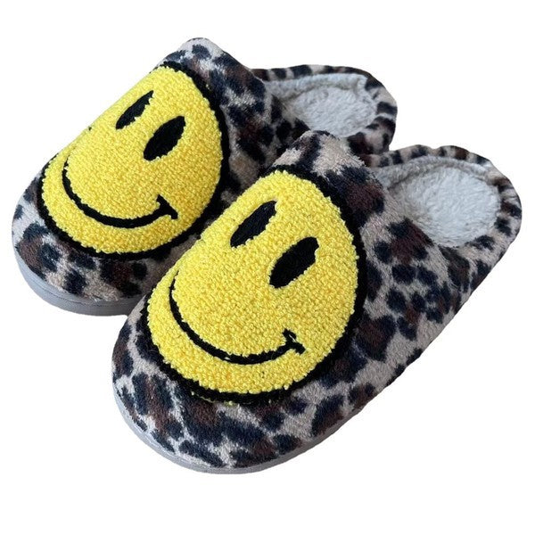 Smile Face Fluffy Slippers