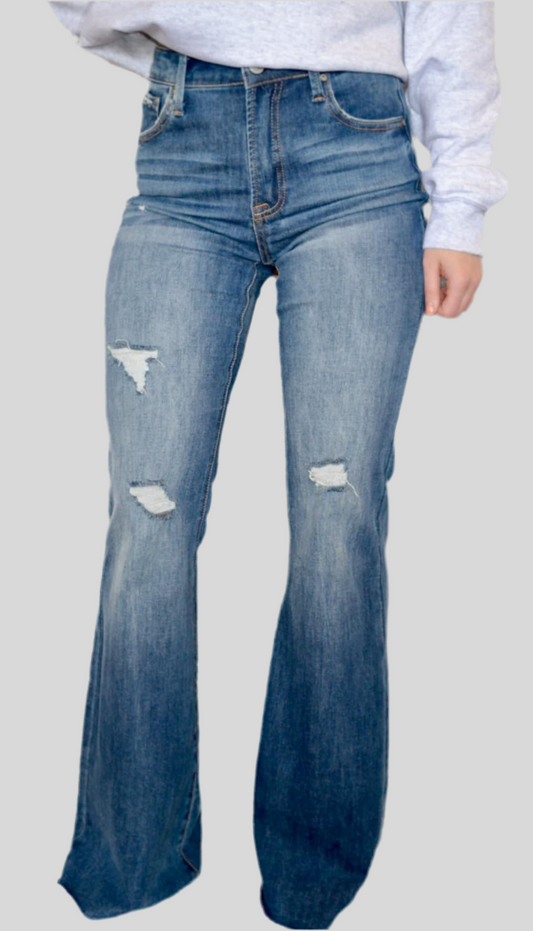 Mid-Rise Flare Jeans