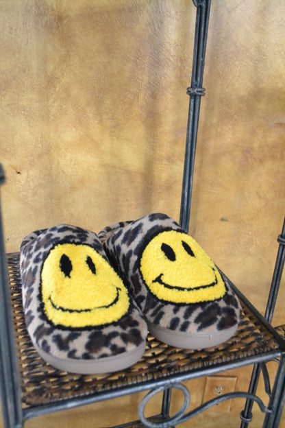 Smile Face Fluffy Slippers