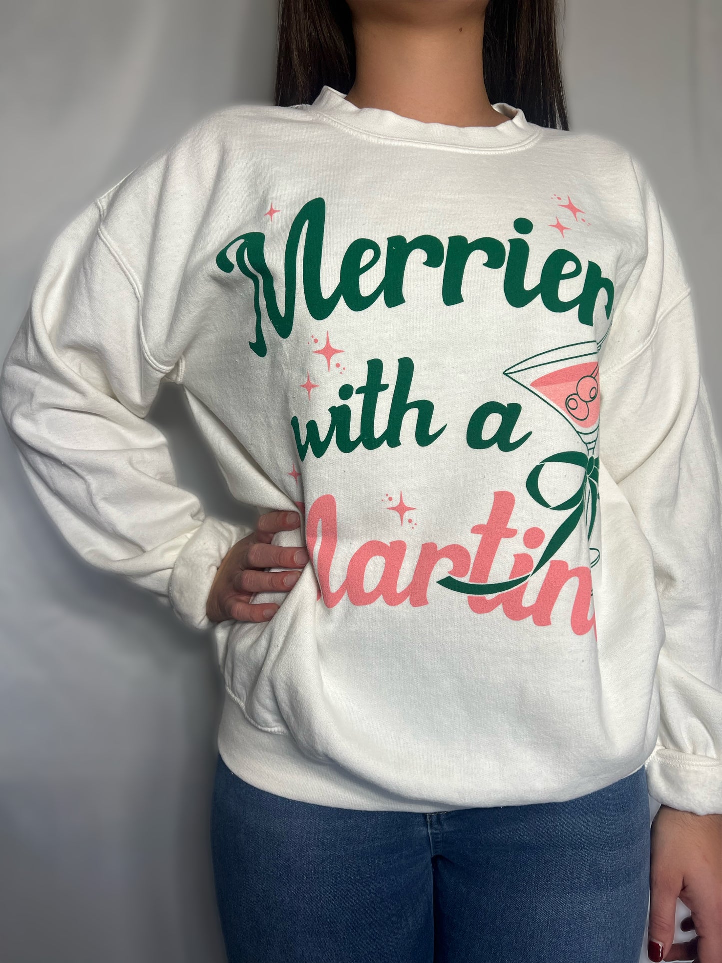 Merrier with a Martini Sweatshirt