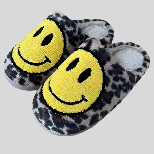 Smile Face Fluffy Slippers