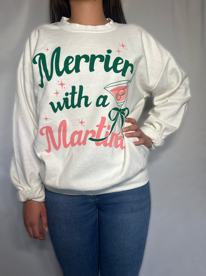 Merrier with a Martini Sweatshirt