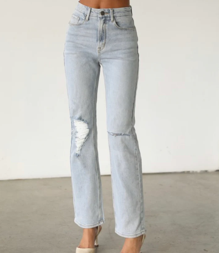 Straight Denim Jeans Comfort Stretch