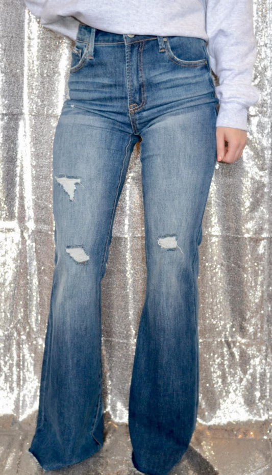 Mid-Rise Flare Jeans